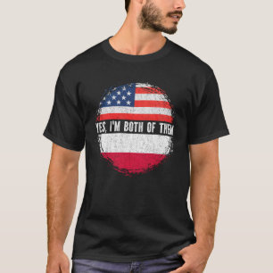 Halbe Amerikaner Halbfinale Polnische Flagge USA P T-Shirt