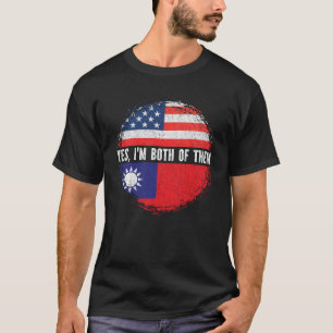 Halbe amerikanische Half-Taiwanische Flagge Taiwan T-Shirt