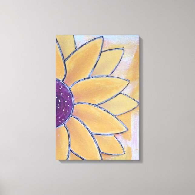 Halbe Blume Leinwanddruck (Vorderseite)