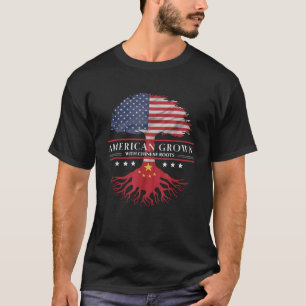 Halbe chinesische Half-Amerika-Flagge China Amerik T-Shirt