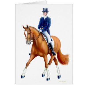 Halbe Durchlaufdressage-Pferdekarte