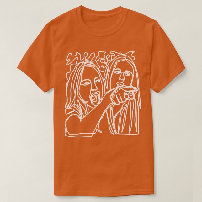 Halbe Frauen schreien bei Cat Memes White Line Doo T-Shirt (Design vorne)