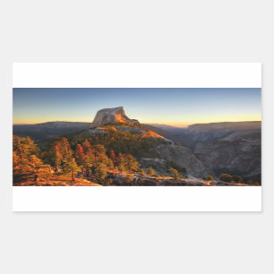 Halbe Haube am Sonnenuntergang-Detail - Yosemite Rechteckiger Aufkleber