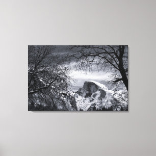 Halbe Haube dem Tal in des Winter-  Yosemite Leinwanddruck