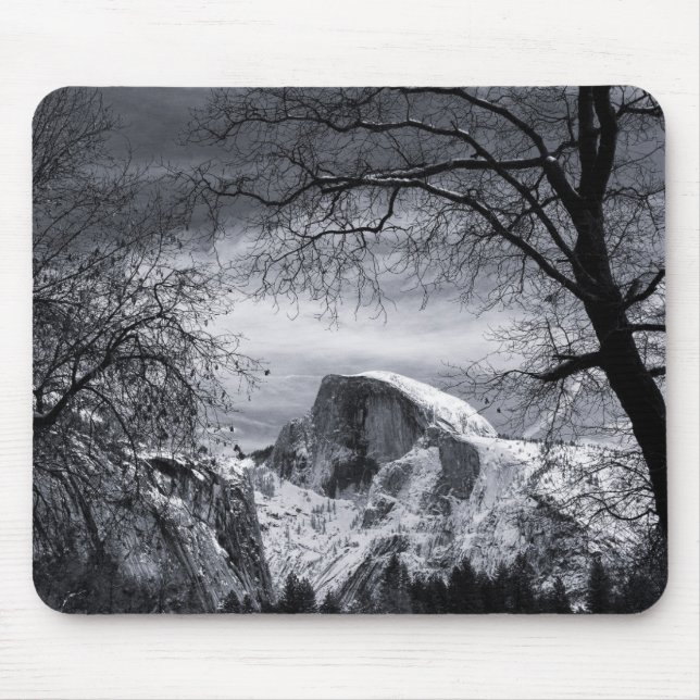 Halbe Haube dem Tal in des Winter-| Yosemite Mousepad (Vorne)