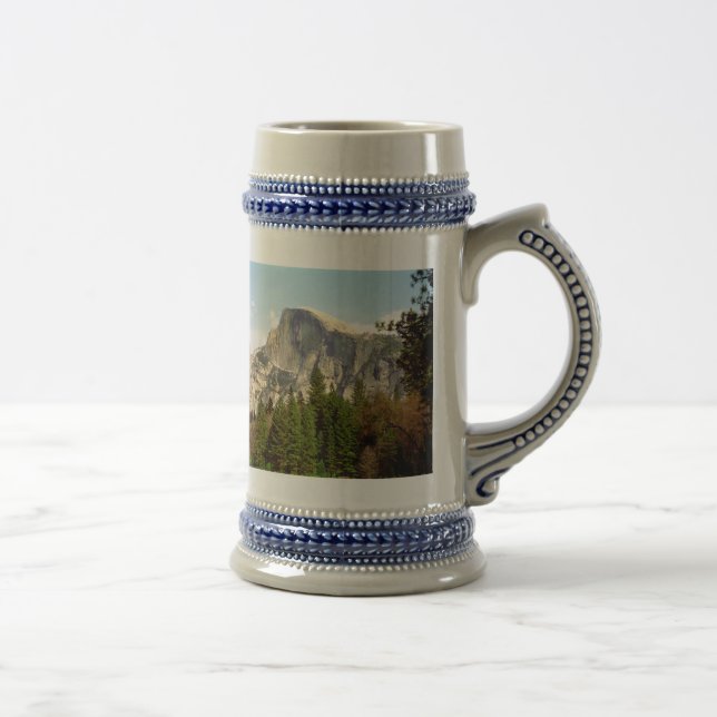 Halbe Haube gerahmter Stein Bierglas (Rechts)