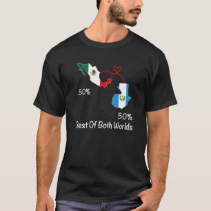 Halbe mexikanische Flagge Guatemala Karte Mexiko G T-Shirt