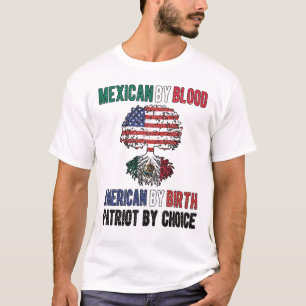 Halbe mexikanische Halbamerikanische Flagge Mexiko T-Shirt