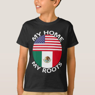 Halbe mexikanische Halbamerikanische Flagge USA Me T-Shirt