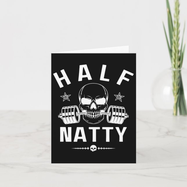 Halbe Natty Athletic Fitness Gym Bodybuilding Meme Karte (Vorderseite)