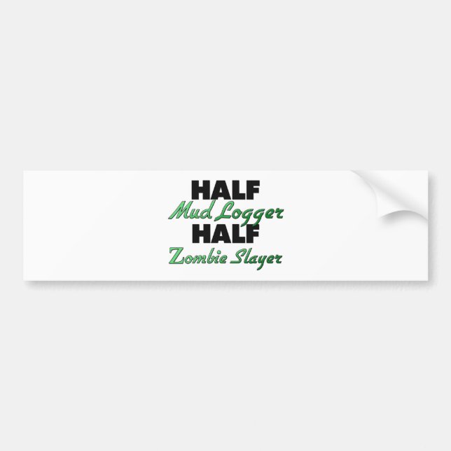 Halbe Schlamm-Blockwinde-halber ZombieSlayer Autoaufkleber (Vorne)