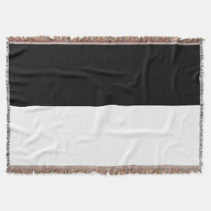 Halbe schwarze und halb weiße Streifen Decke