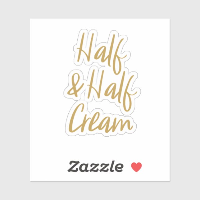 Halbe und halb Creme-Aufkleber Aufkleber (Blatt)