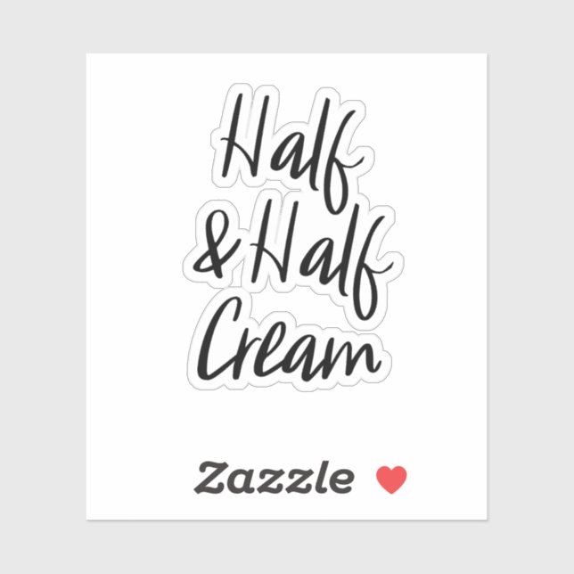 Halbe und halb Creme-Aufkleber Aufkleber (Blatt)