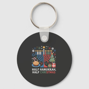 Halbe Weihnachten Half Hanukkah Christmukah Funny Schlüsselanhänger