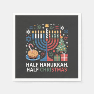 Halbe Weihnachten Half Hanukkah Christmukah Funny Serviette