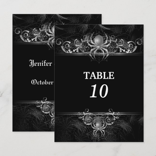 Halbeheliche Tischnummer Postkarte (Vorne/Hinten)