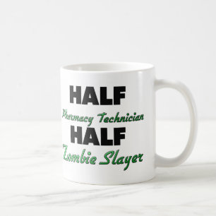 Halber Apotheken-Techniker-halber ZombieSlayer Kaffeetasse