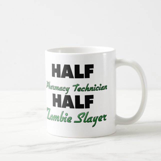 Halber Apotheken-Techniker-halber ZombieSlayer Kaffeetasse (Rechts)