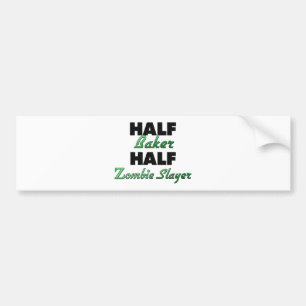 Halber Bäcker-halber ZombieSlayer Autoaufkleber