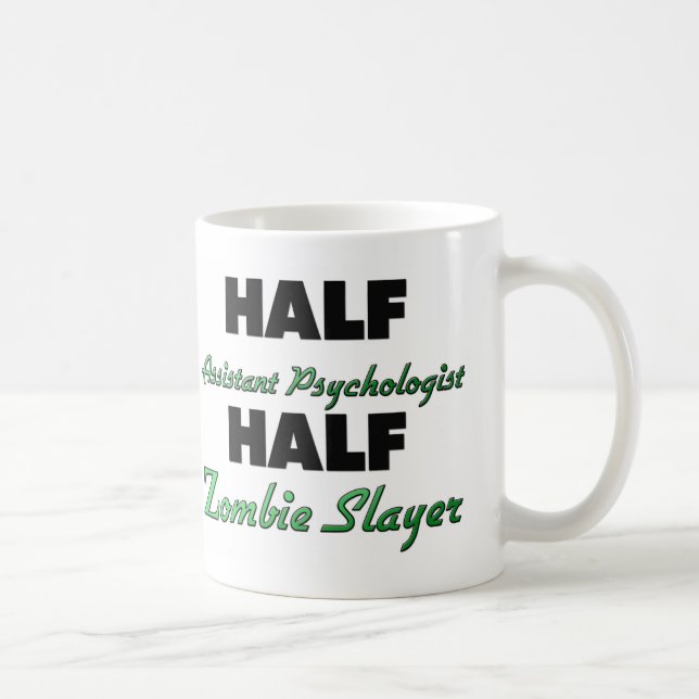 Halber behilflicher Psychologe-halber ZombieSlayer Kaffeetasse (Rechts)