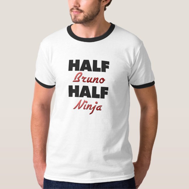 Halber Bruno halbes Ninja T-Shirt (Vorderseite)
