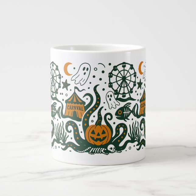 halber Carnaval unter dem Ozean Jumbo-Tasse (Vorderseite)