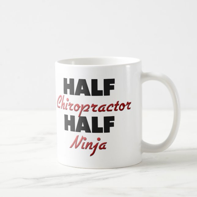 Halber Chiropraktor halbes Ninja Kaffeetasse (Rechts)