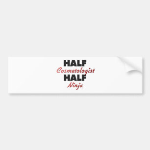 Halber Cosmetologist halbes Ninja Autoaufkleber