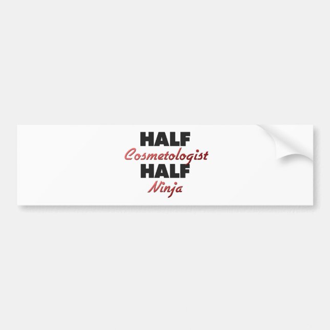 Halber Cosmetologist halbes Ninja Autoaufkleber (Vorne)