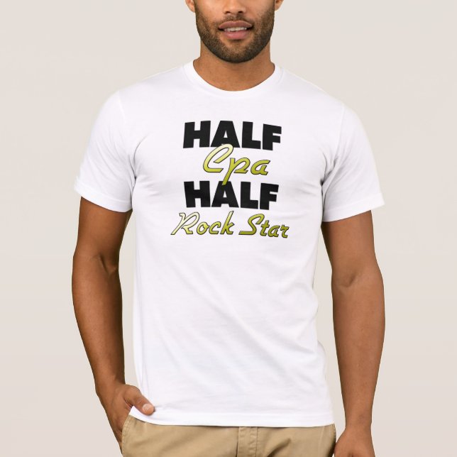 Halber Cpa halber Rockstar T-Shirt (Vorderseite)