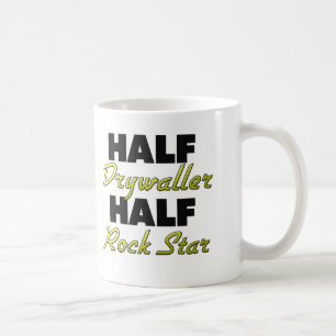 Halber Drywaller halber Rockstar Kaffeetasse