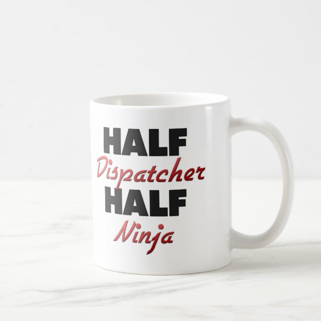 Halber Fahrdienstleiter halbes Ninja Kaffeetasse (Rechts)