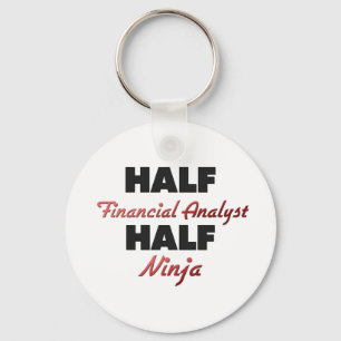 Halber Finanzanalytiker halbes Ninja Schlüsselanhänger