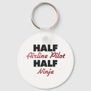Halber Fluglinien-Pilot halbes Ninja Schlüsselanhänger