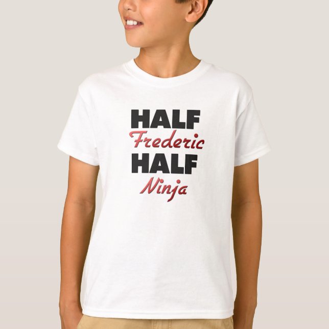 Halber Frederic halbes Ninja T-Shirt (Vorderseite)