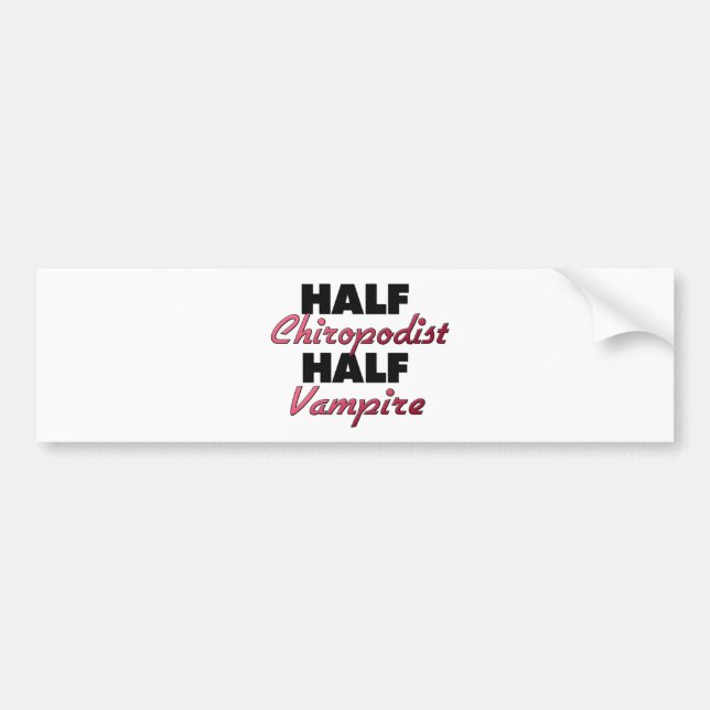 Halber Fußpfleger-halber Vampir Autoaufkleber (Vorne)