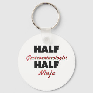 Halber Gastroenterologe halbes Ninja Schlüsselanhänger