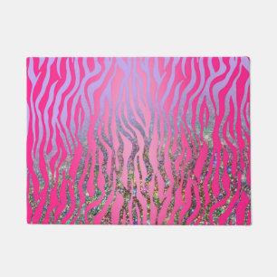 halber Glitzer Rosa Tiger drucken Fußmatte