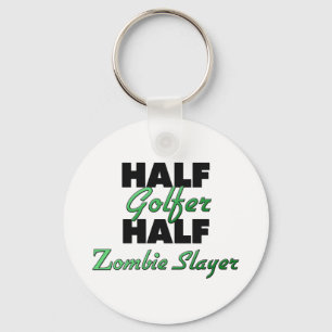 Halber Golfspieler-halber ZombieSlayer Schlüsselanhänger