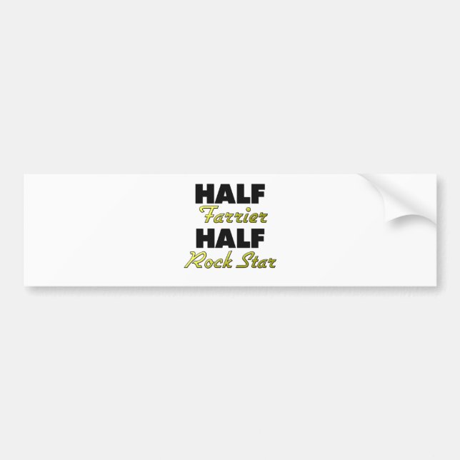 Halber Hufschmied-halber Rockstar Autoaufkleber (Vorne)