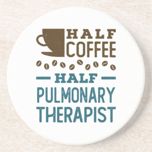 halber Kaffee Lungentherapeut Getränkeuntersetzer