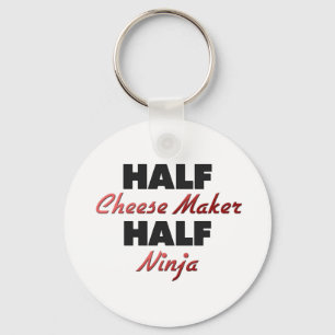 Halber Käse-Hersteller halbes Ninja Schlüsselanhänger