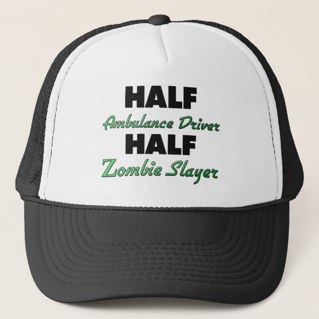 Halber Krankenwagen-Fahrer-halber ZombieSlayer Truckerkappe (Vorderseite)