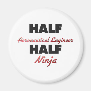 Halber Luftfahrtingenieur halbes Ninja Magnet