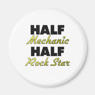 Halber Mechaniker-halber Rockstar Magnet