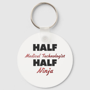 Halber medizinischer Technologe halbes Ninja Schlüsselanhänger