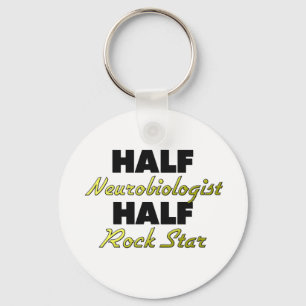 Halber Neurobiologe-halber Rockstar Schlüsselanhänger
