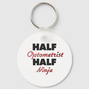 Halber Optometriker halbes Ninja Schlüsselanhänger