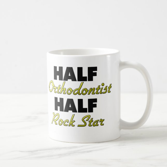 Halber Orthodontist-halber Rockstar Kaffeetasse (Rechts)